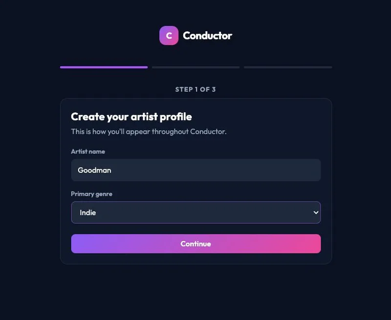Conductor homepage