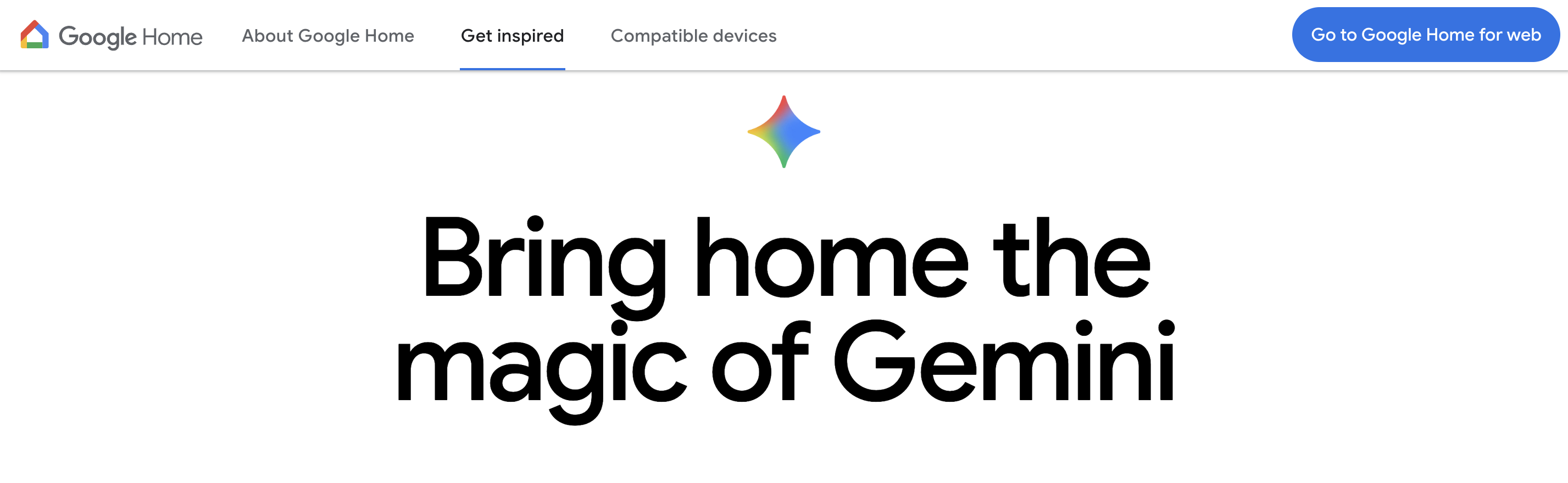 Bring home the magic of Gemini — Google Home